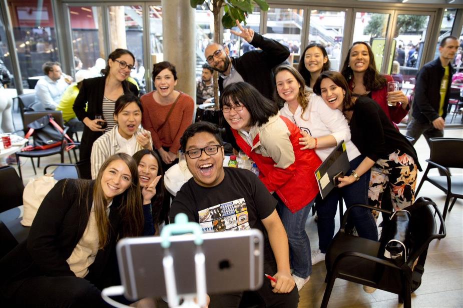 Group of students taking a selfie