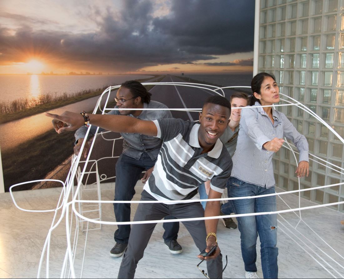 A group of students posing for a picture