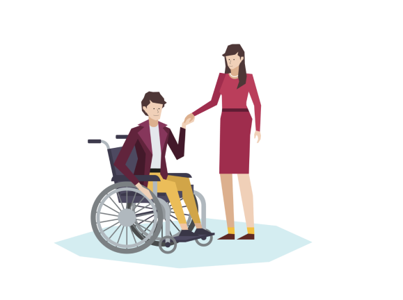 Illustratie rolstoel