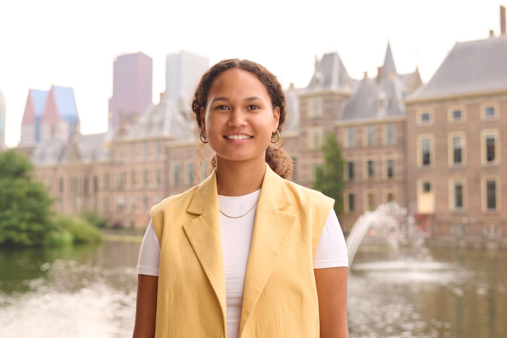 Student die buiten staat