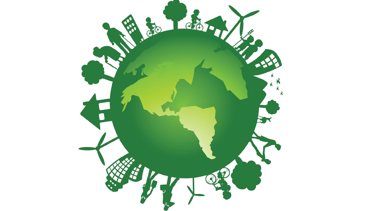 Groene wereldbol